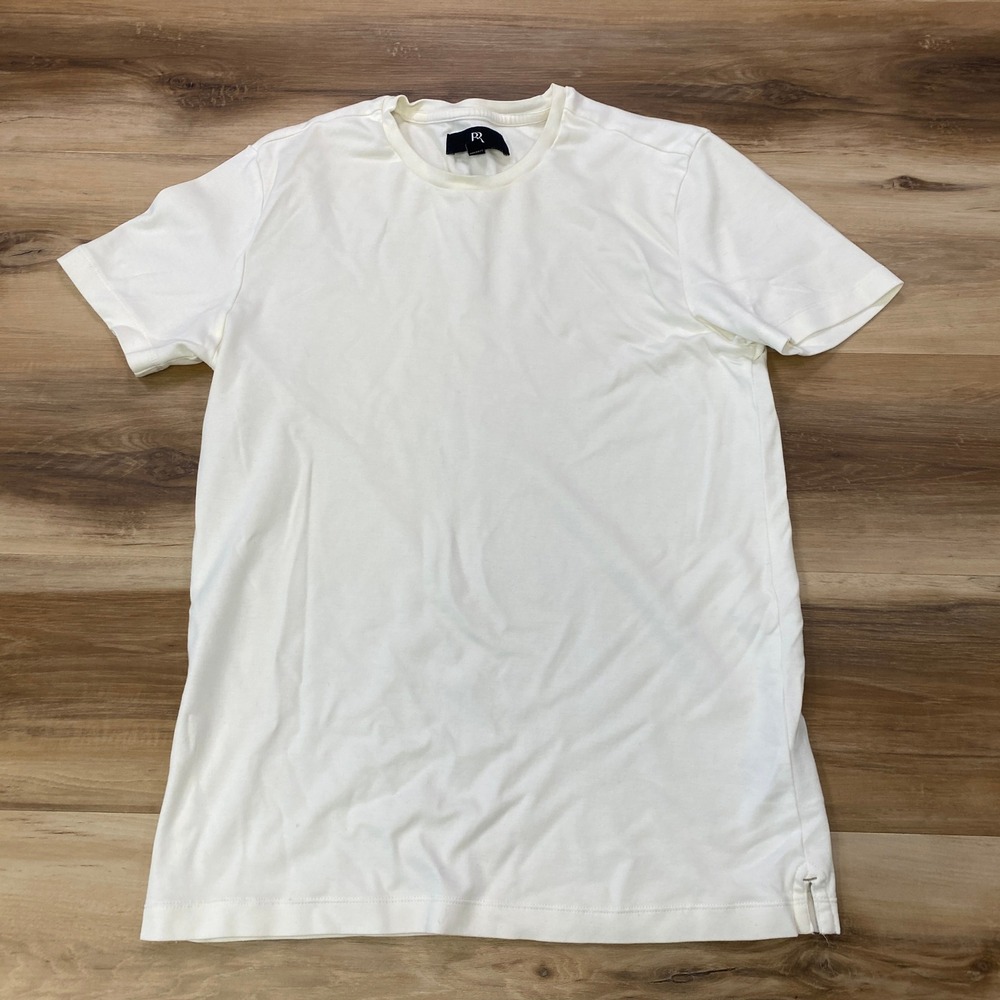 Banana Republic Lux Touch T-Shirt Small White Crewneck Short Sleeve Cotton Slim